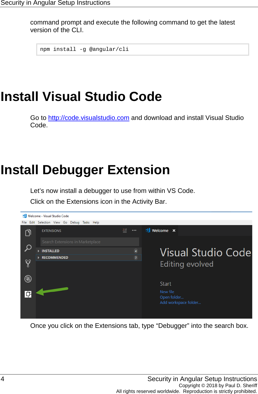 Page 4 of 10 - Security In Angular Setup Instructions README-1ST-Setup