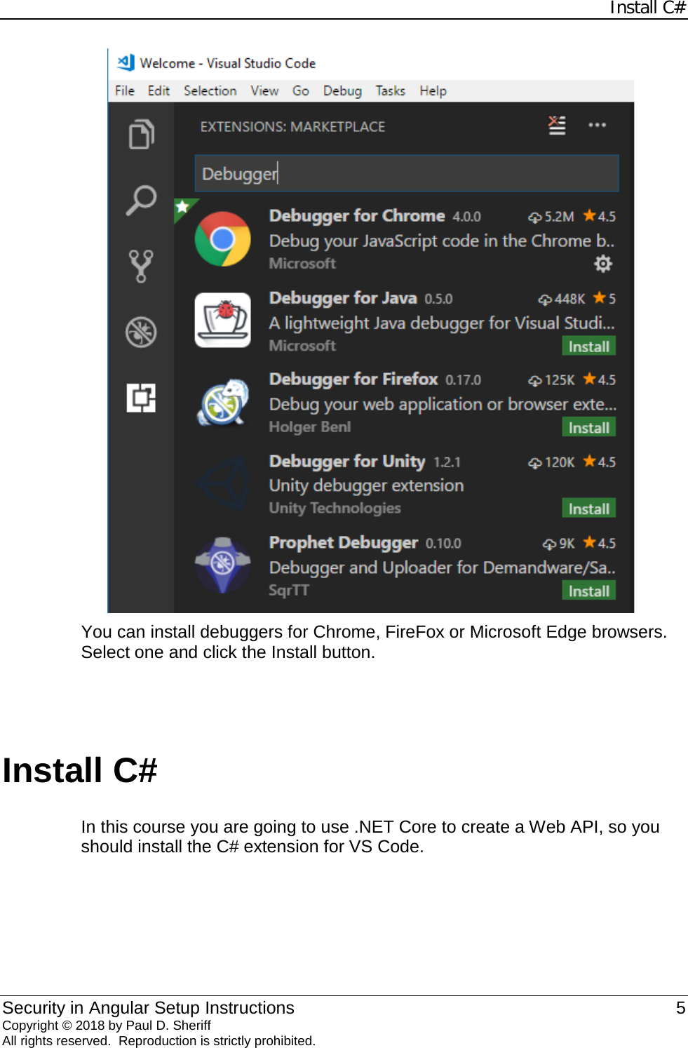 Page 5 of 10 - Security In Angular Setup Instructions README-1ST-Setup