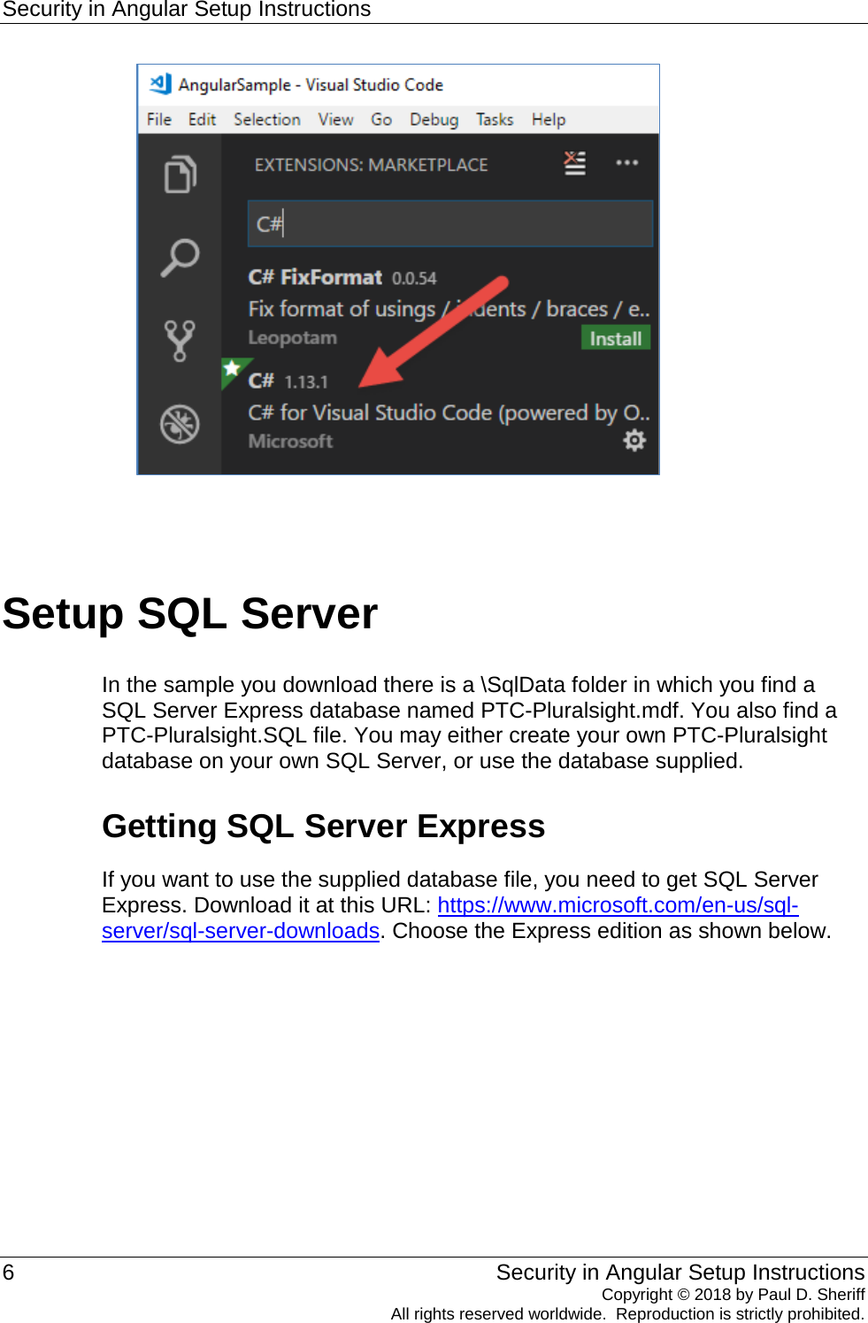 Page 6 of 10 - Security In Angular Setup Instructions README-1ST-Setup