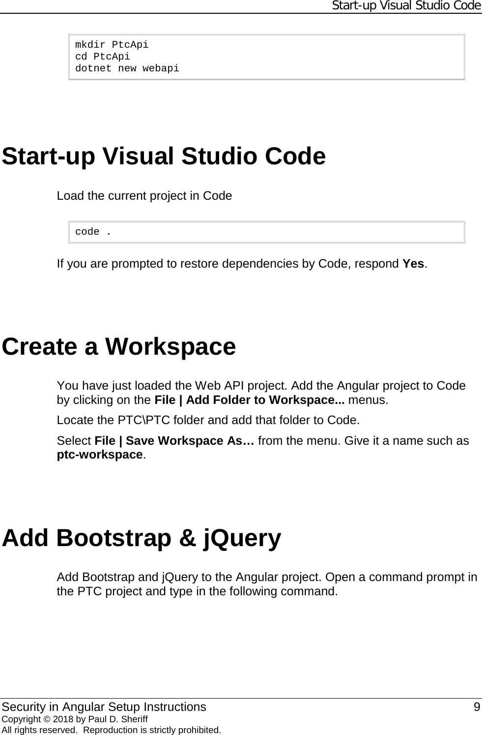 Page 9 of 10 - Security In Angular Setup Instructions README-1ST-Setup