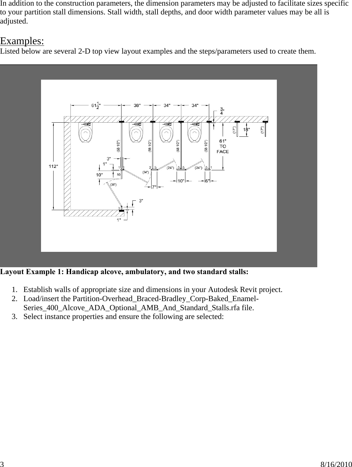 Page 3 of 12 - Mills Partitions Revit Families Overview README-Bradley Partition Instructions