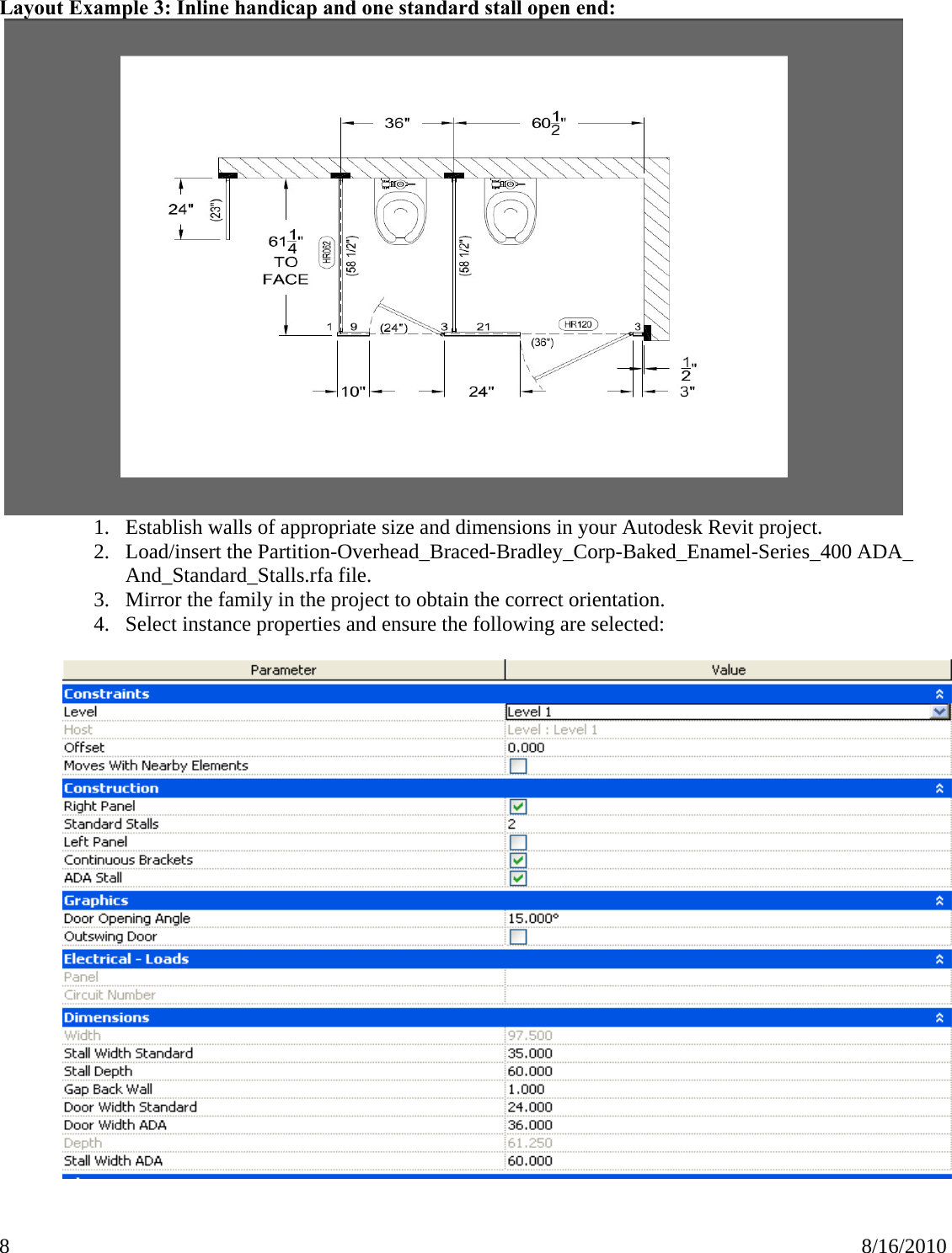 Page 8 of 12 - Mills Partitions Revit Families Overview README-Bradley Partition Instructions