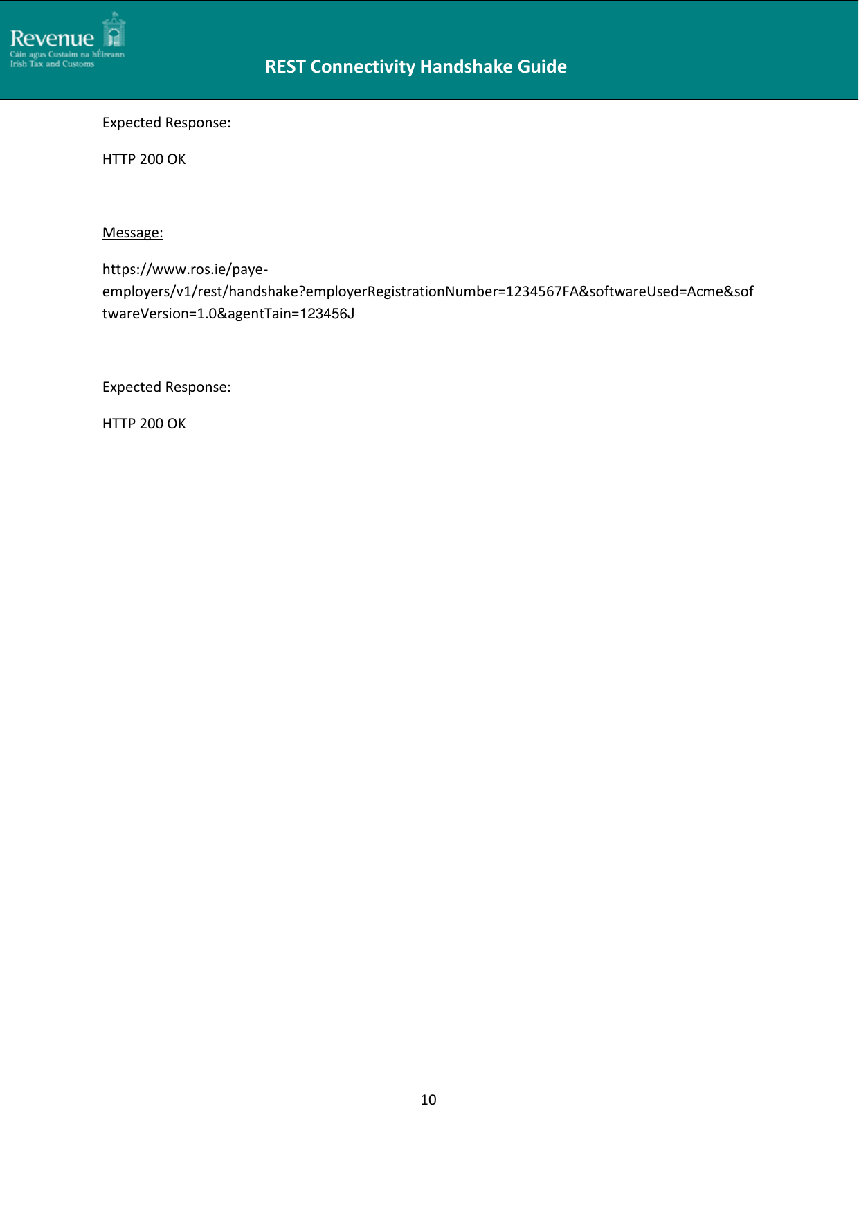 Page 10 of 10 - REST Connectivity Handshake Guide