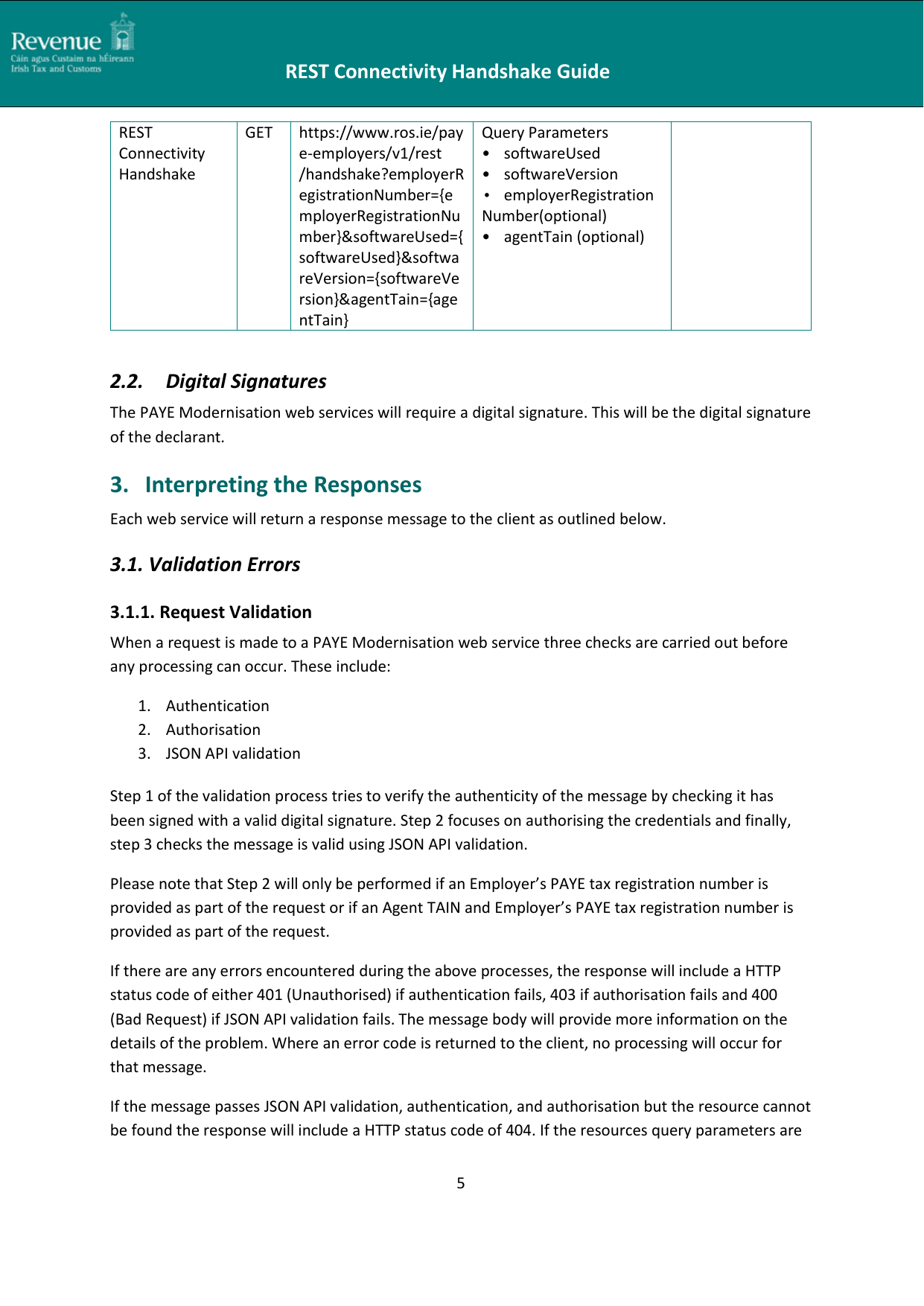 Page 5 of 10 - REST Connectivity Handshake Guide