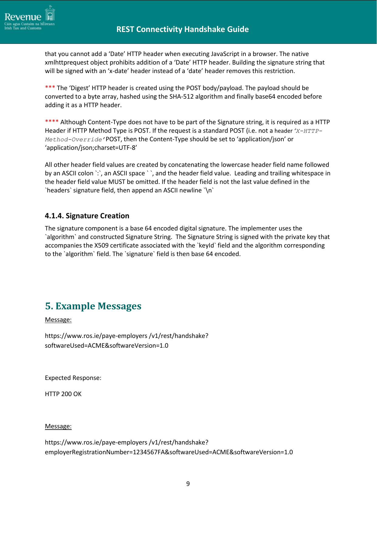 Page 9 of 10 - REST Connectivity Handshake Guide