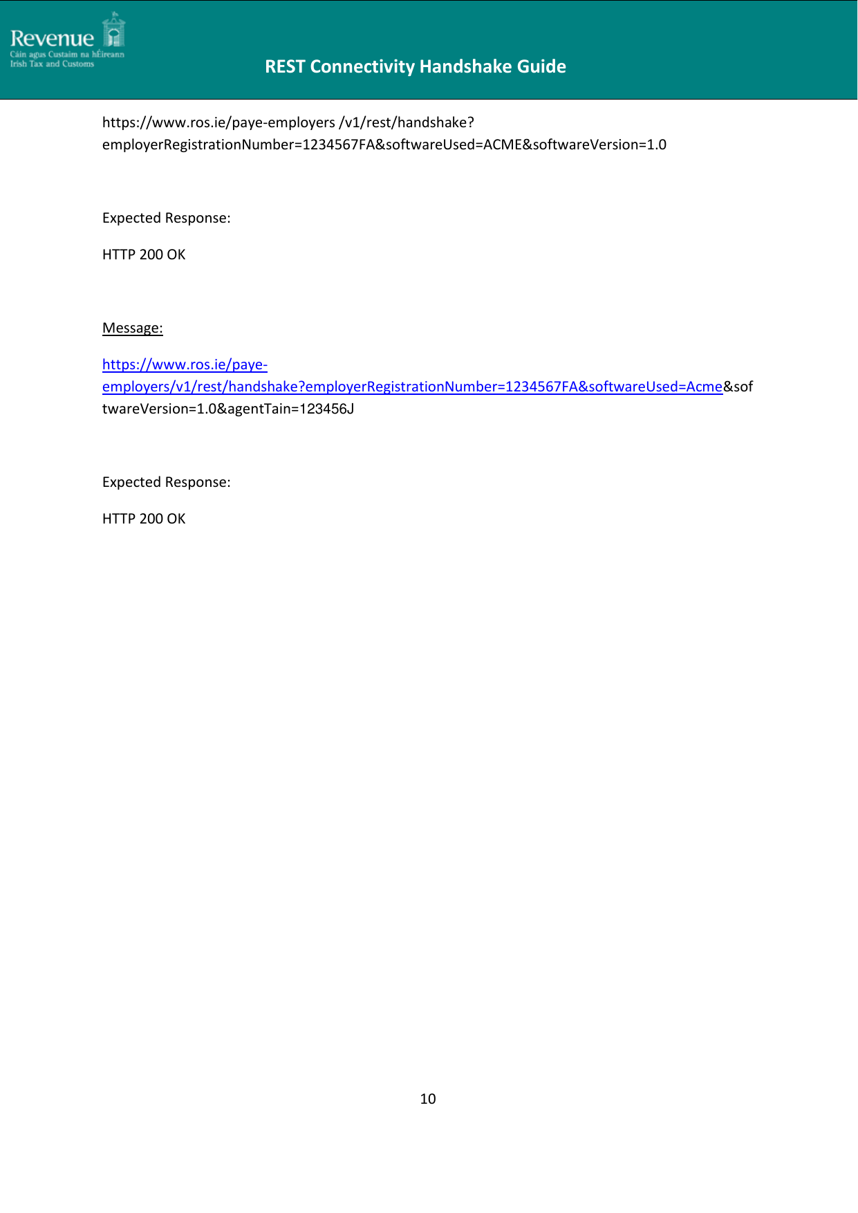 Page 10 of 10 - REST Connectivity Handshake Guide