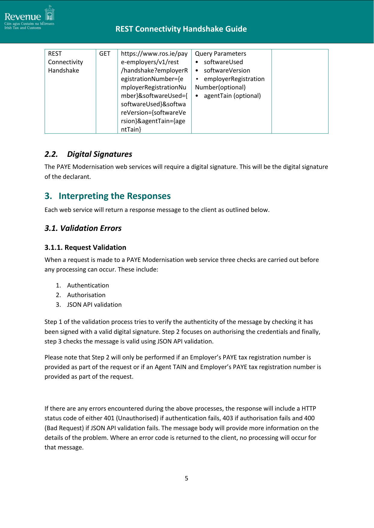 Page 5 of 10 - REST Connectivity Handshake Guide