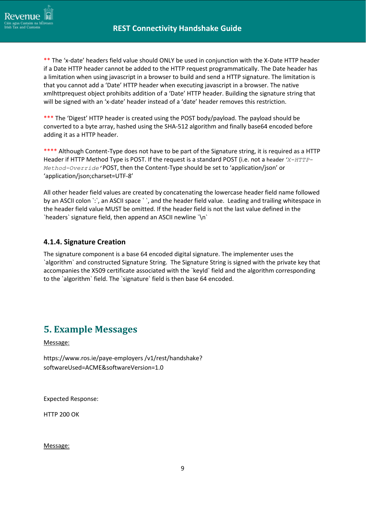 Page 9 of 10 - REST Connectivity Handshake Guide