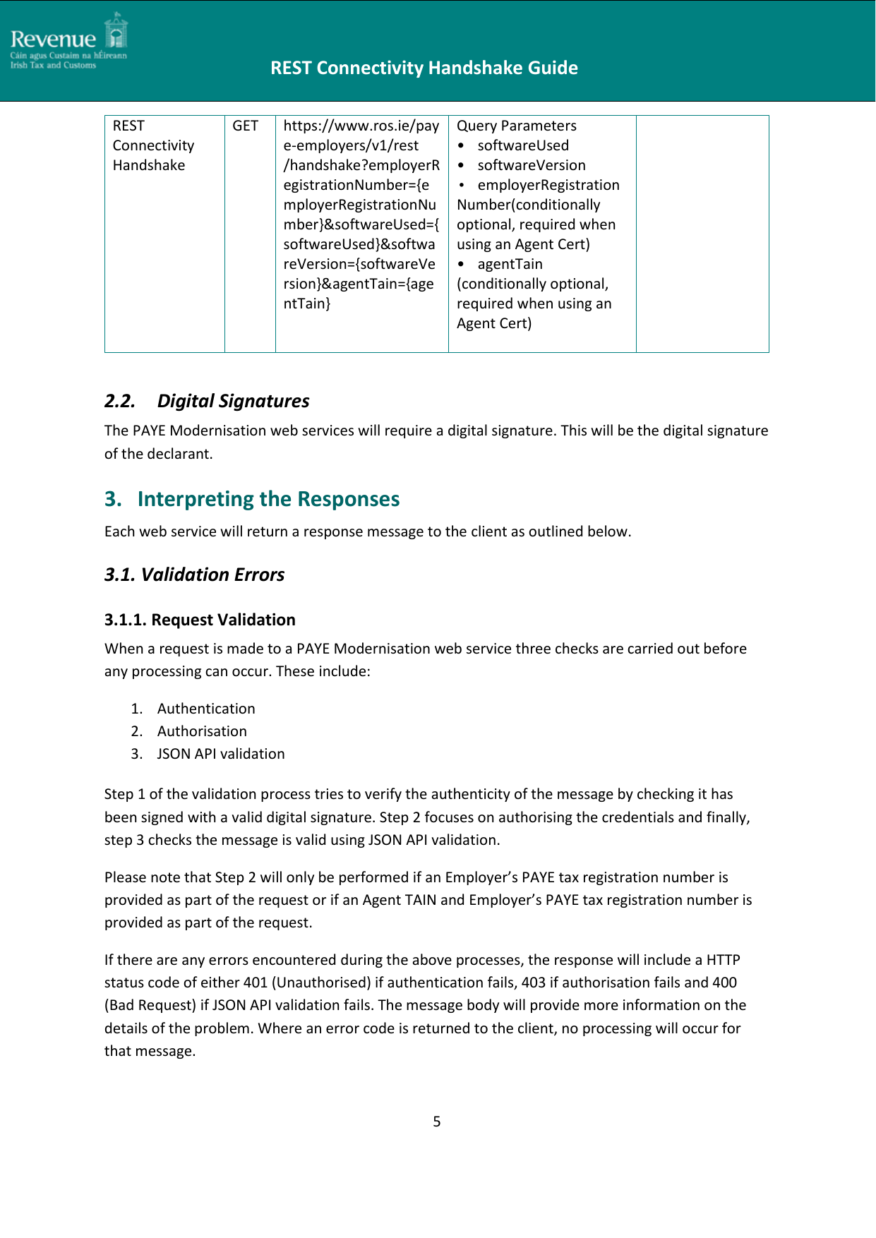 Page 5 of 10 - REST Connectivity Handshake Guide