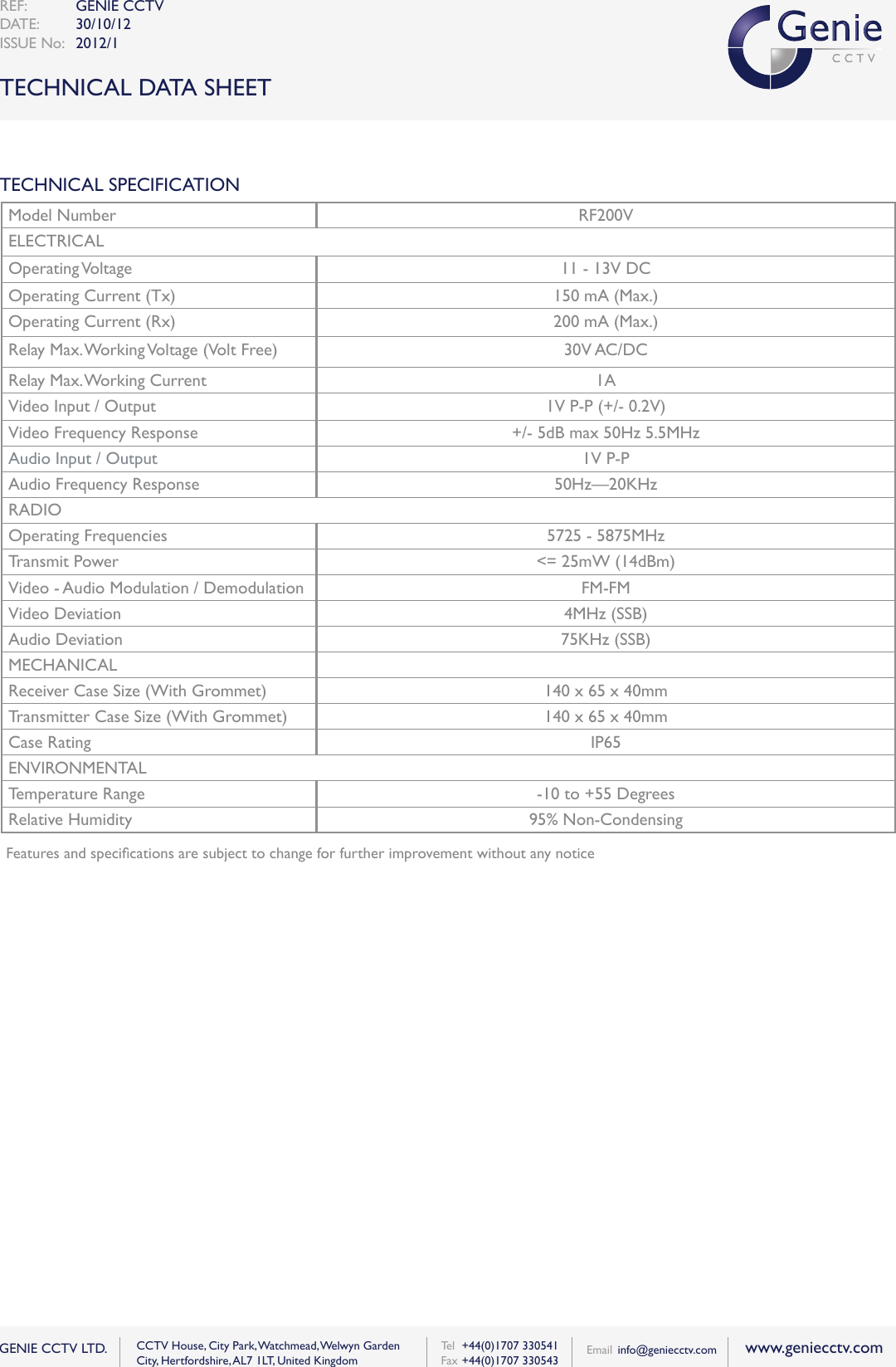 Page 3 of 3 - RF200V