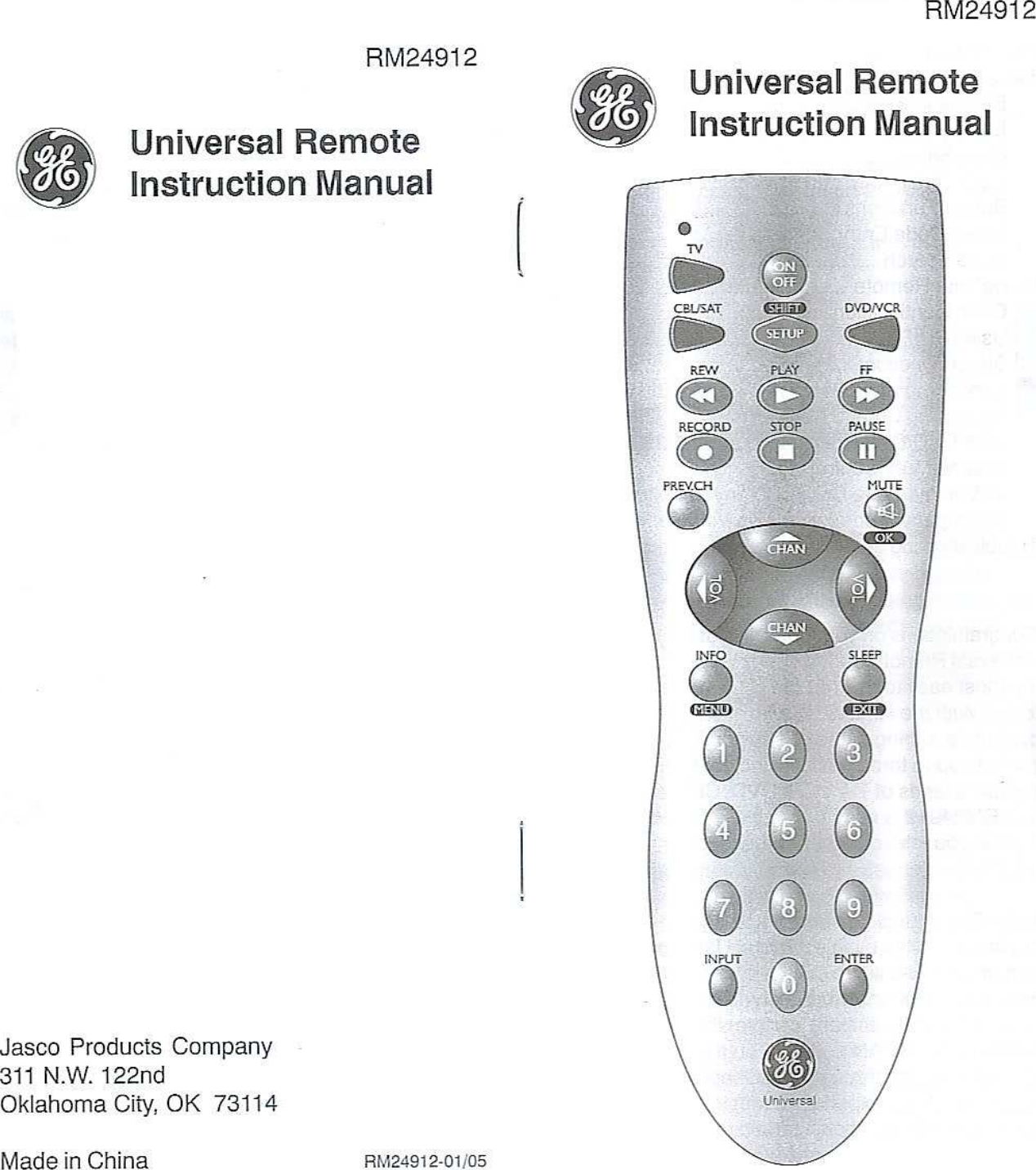 Page 1 of 3 - RM24912_instructions RM24912 Instructions