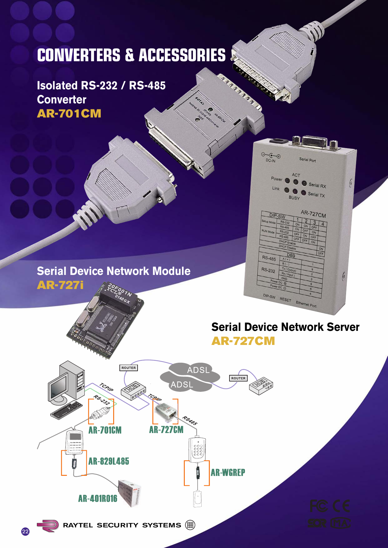 Converters And Accessories For Soyal Access Control Door Entry Systems