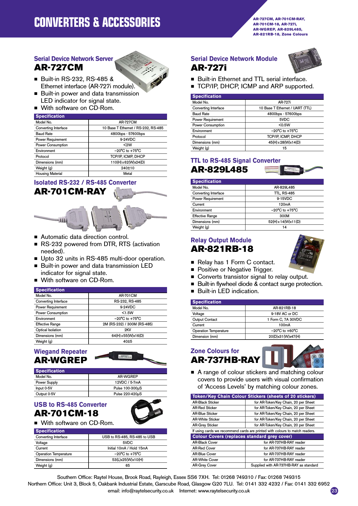 Converters And Accessories For Soyal Access Control Door Entry Systems