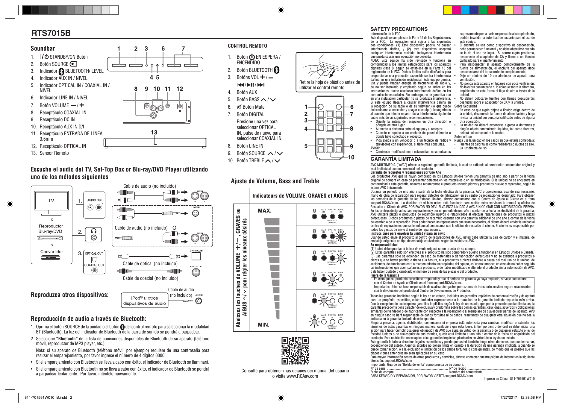 Page 2 of 2 - RTS7015B RTS7015B-USER-MANUAL