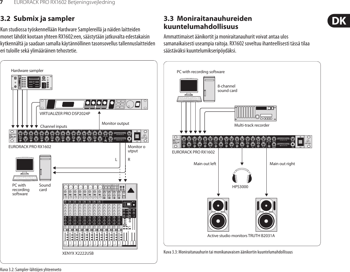 Page 7 of 11 - P0206 (RX1602) Behringer RX1602 User Manual (Danish) M DK