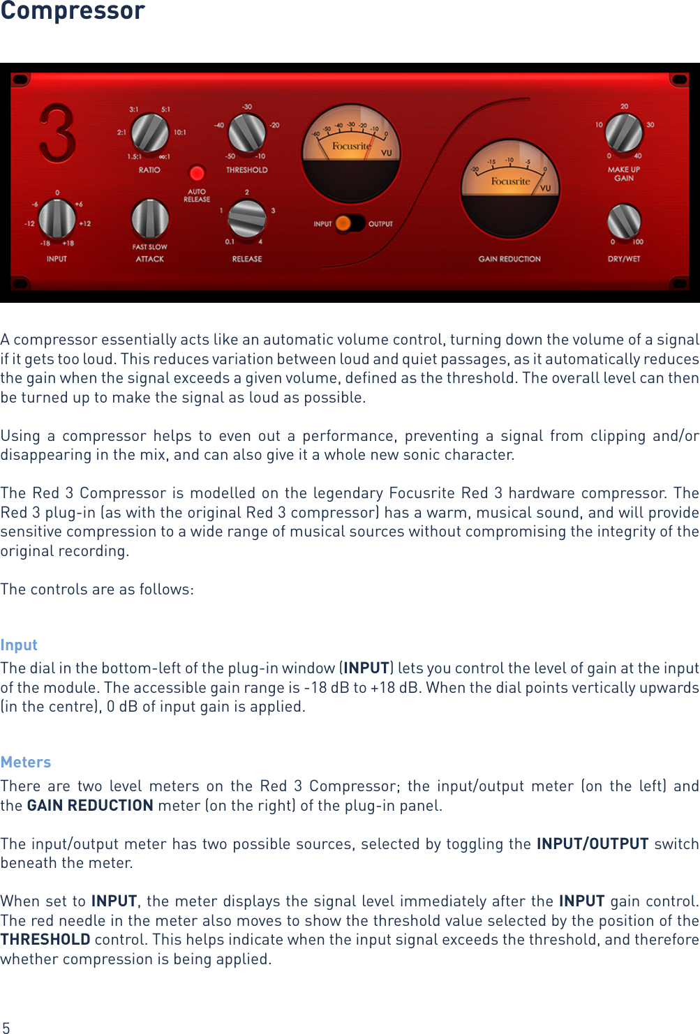 Page 5 of 10 - Red 2 & 3 Plugin Suite Manual