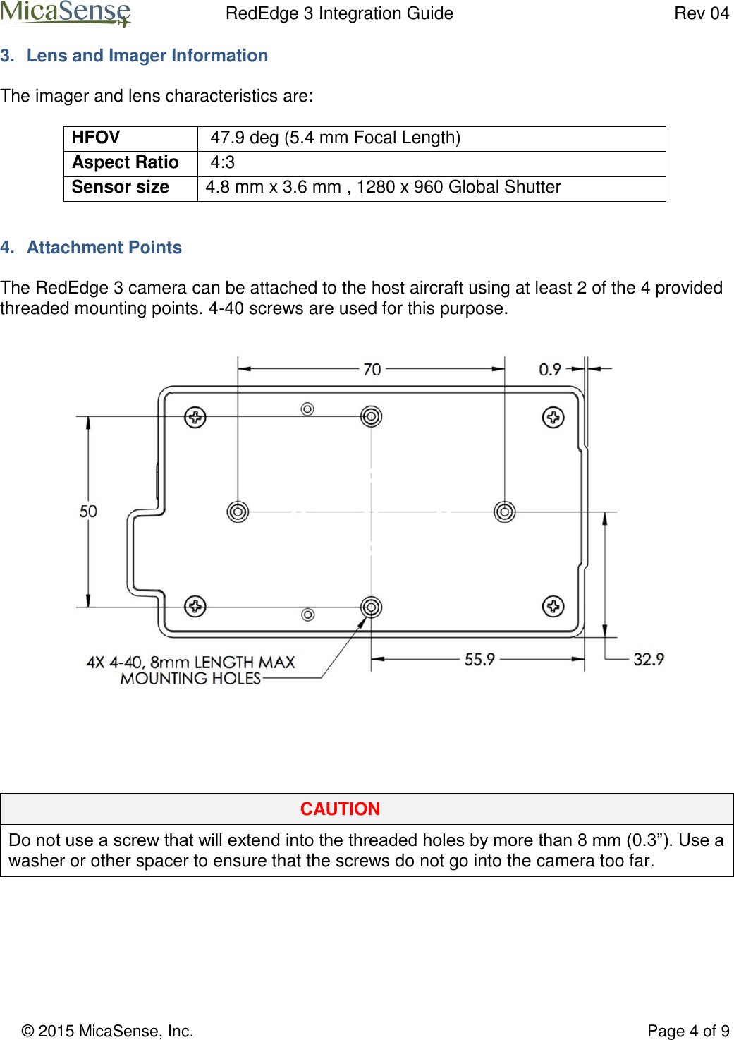 Page 4 of 9 - Red Edge 3 Integration Guide V04