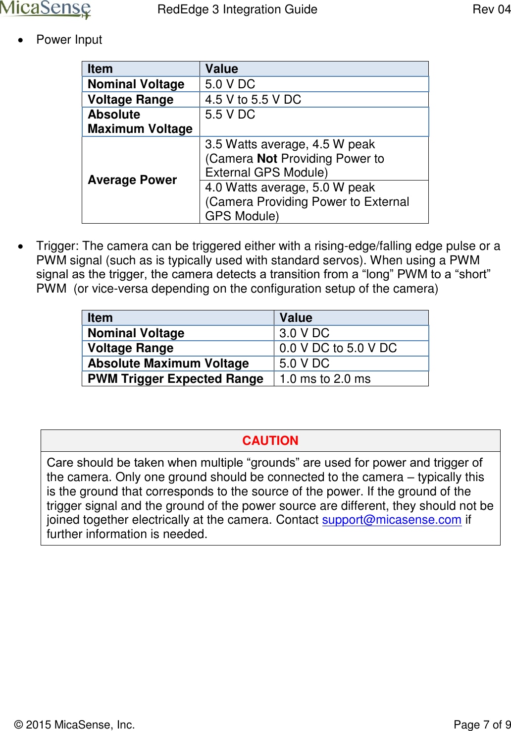 Page 7 of 9 - Red Edge 3 Integration Guide V04