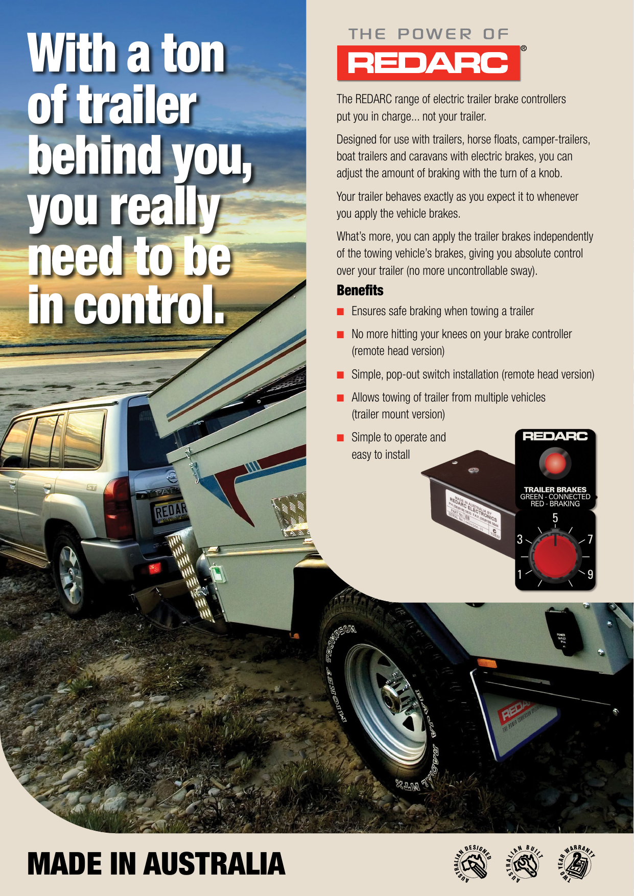 EB Redarc Brochure Electric Trailer Brake Controllers