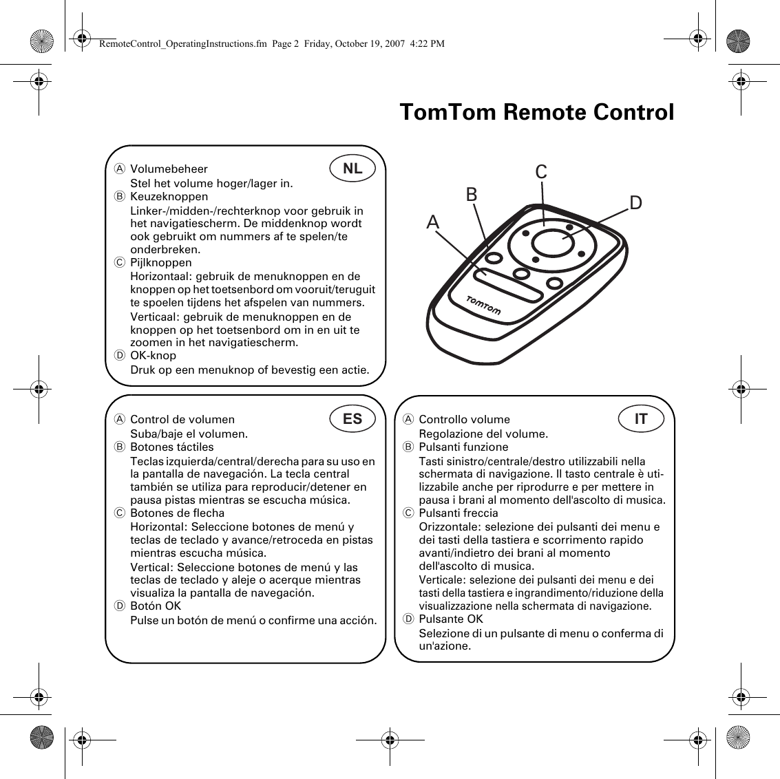 Page 2 of 6 - RemoteControl_OperatingInstructions If Not Then  Remote-Control-leaflet