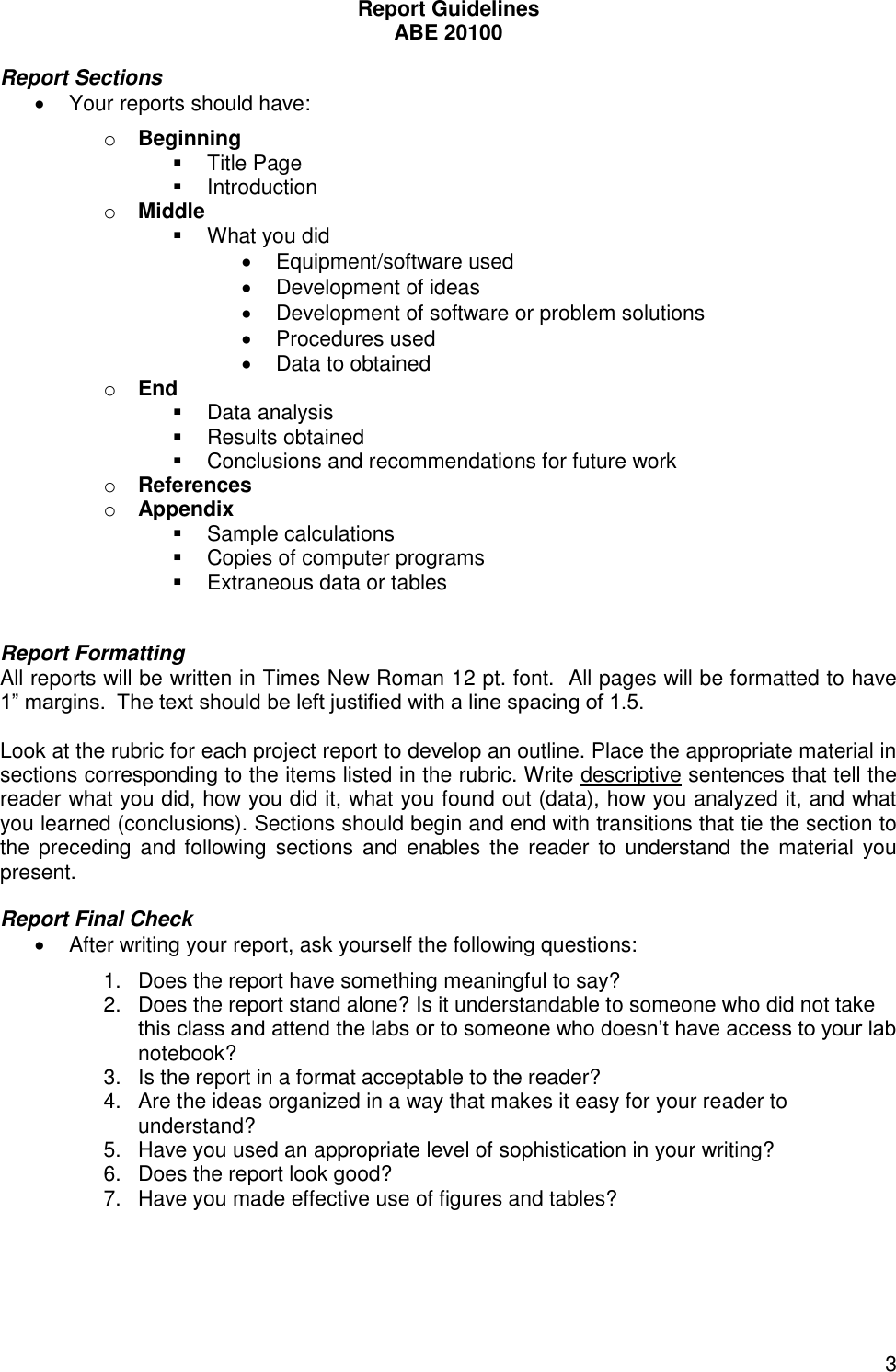 Page 3 of 9 - ABE 20100 Report Writing Guide ABE20100