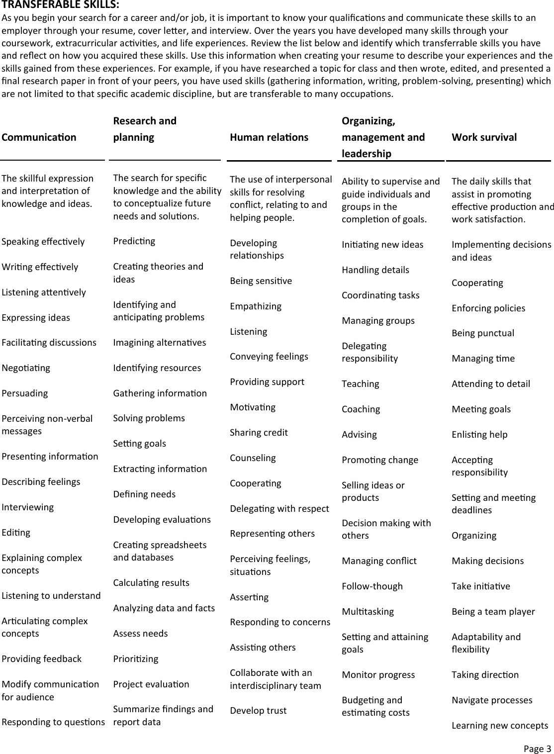 Page 3 of 10 - Resume CV Guide