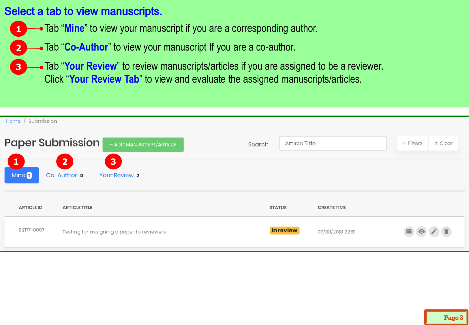 Page 3 of 7 - Presentation Reviewer User Manual