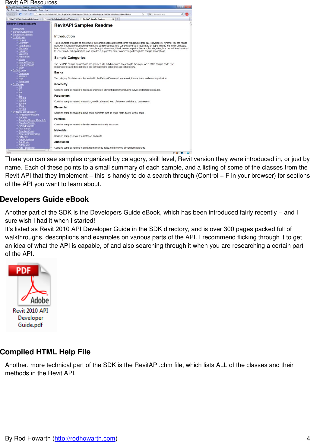 Page 4 of 10 - Revit API Resource Guide By Rod Howarth