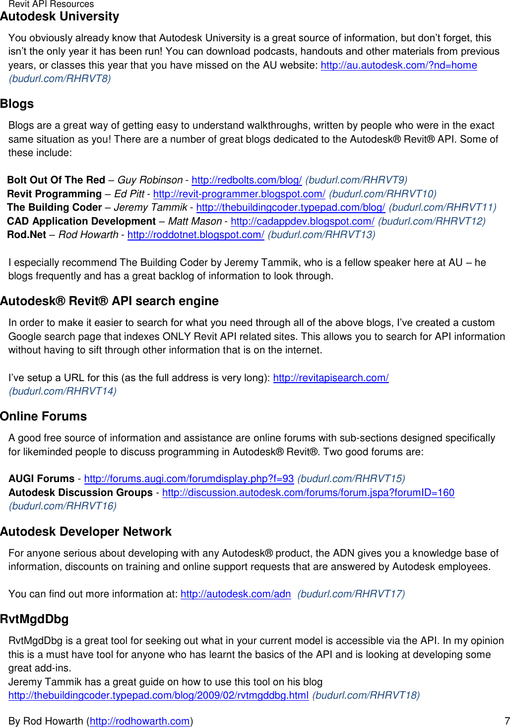 Page 7 of 10 - Revit API Resource Guide By Rod Howarth