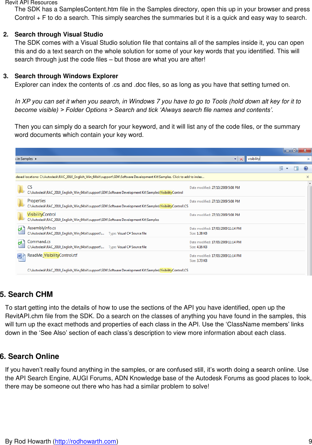Page 9 of 10 - Revit API Resource Guide By Rod Howarth