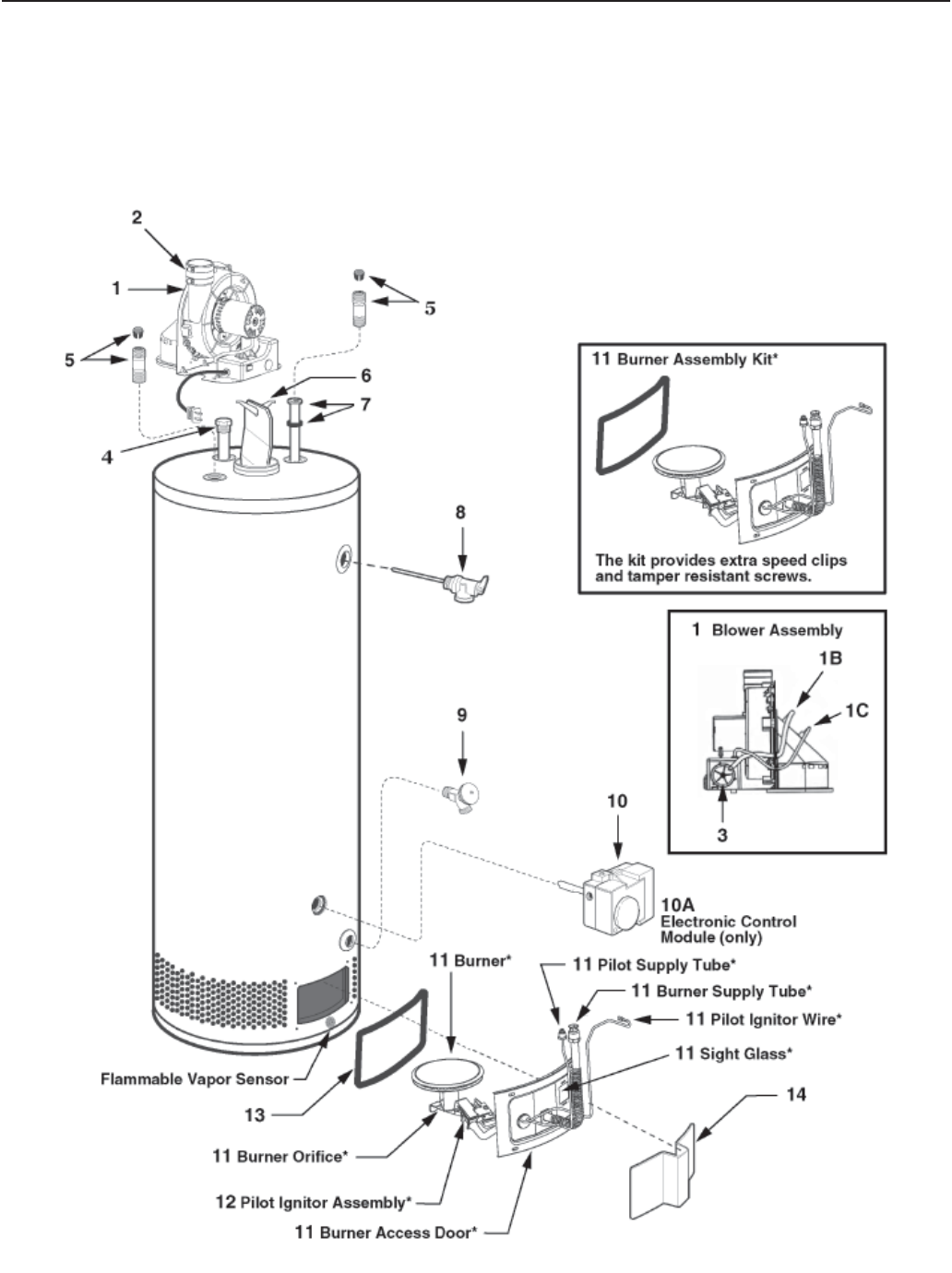 Rheem Gas Water Heater Parts Diagram - Heat exchanger spare parts