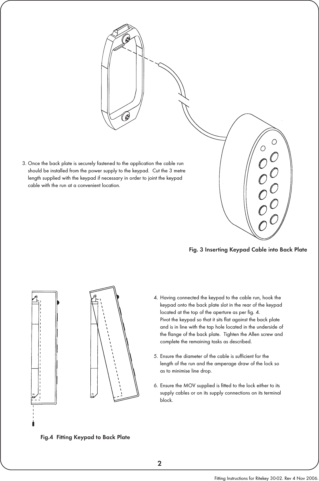 Page 3 of 6 - RiteKey FI 30-02 Nov 06 Rite Key-30-02-FI-Nov-06