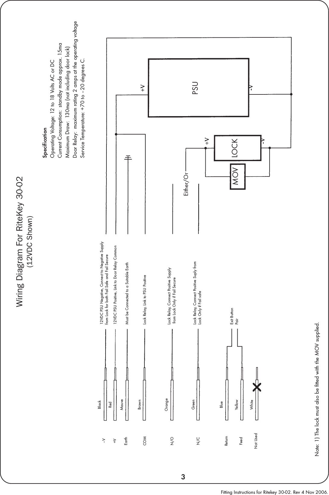Page 4 of 6 - RiteKey FI 30-02 Nov 06 Rite Key-30-02-FI-Nov-06