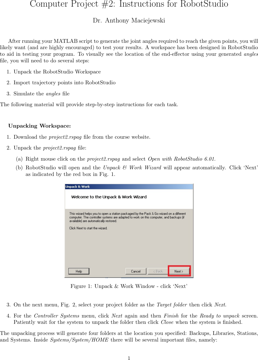 Robot Studio Instructions
