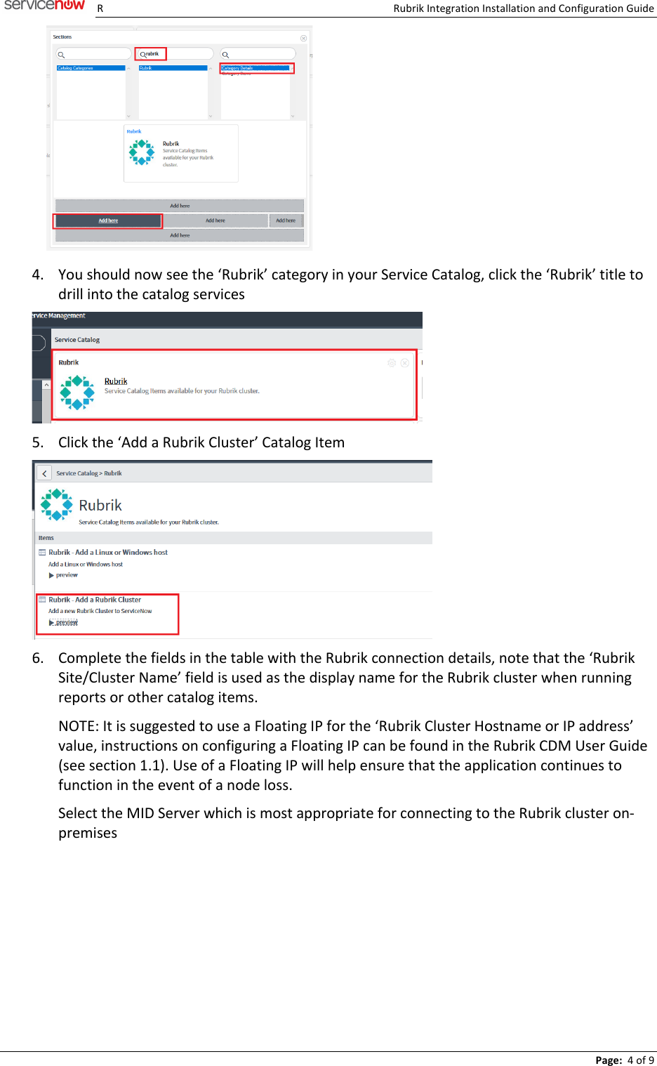 Page 4 of 9 - Rubrik Scoped Certified Application Installation And Configuration Guide V.1.4