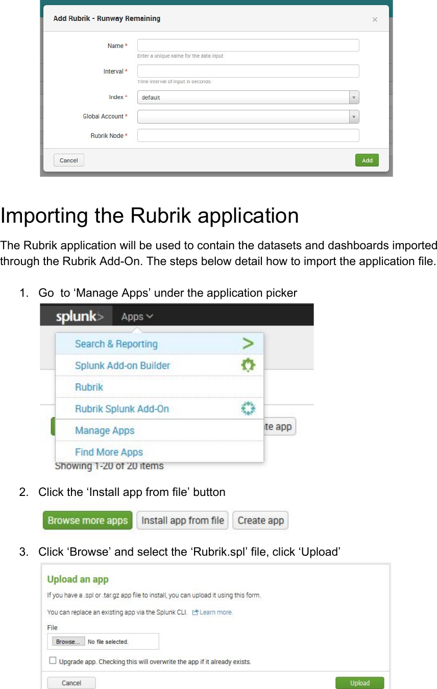 Page 6 of 12 - Rubrik Splunk Add-On - Installation And Setup Guide