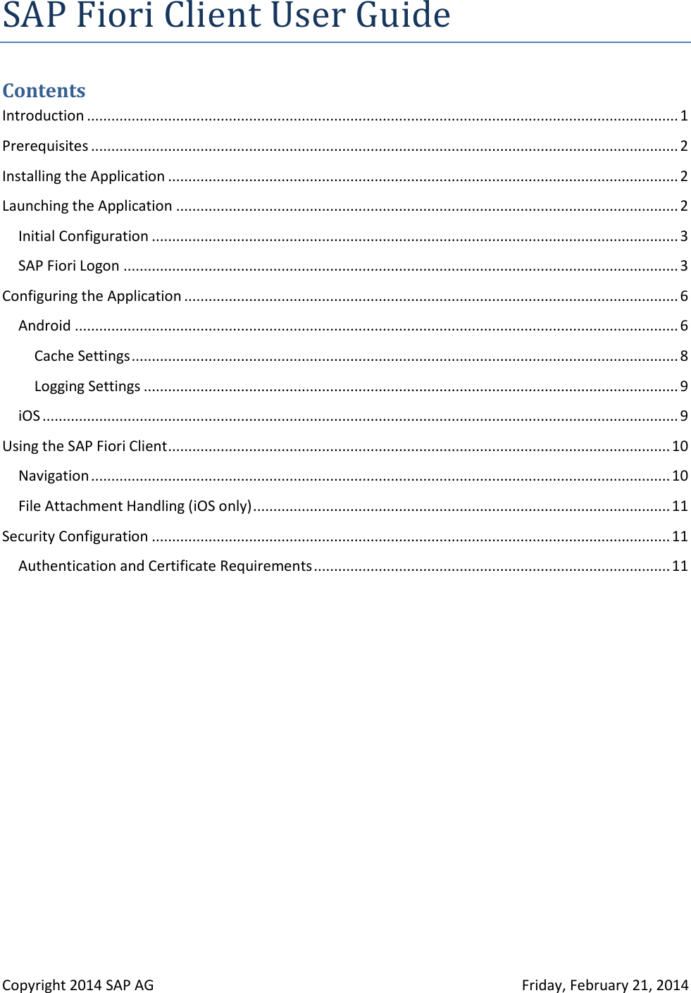 Page 1 of 12 - SAP Fiori Client User Guide