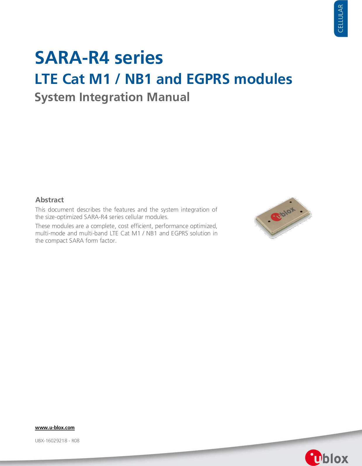 Sara V2.pdf SARA R4 Series System Integration Manual