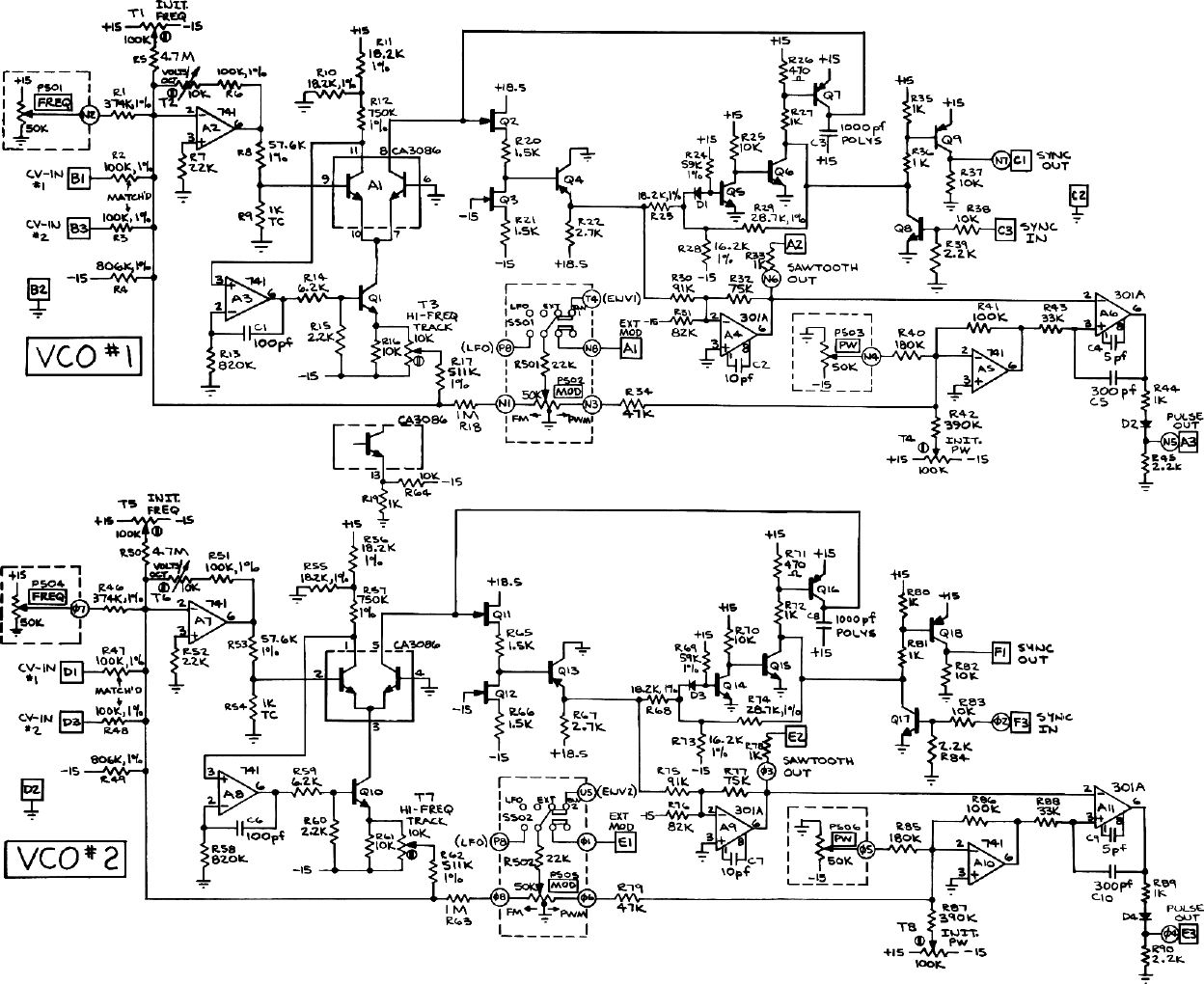 Page 3 of 10 - Oberheim SEM-1A Schematics