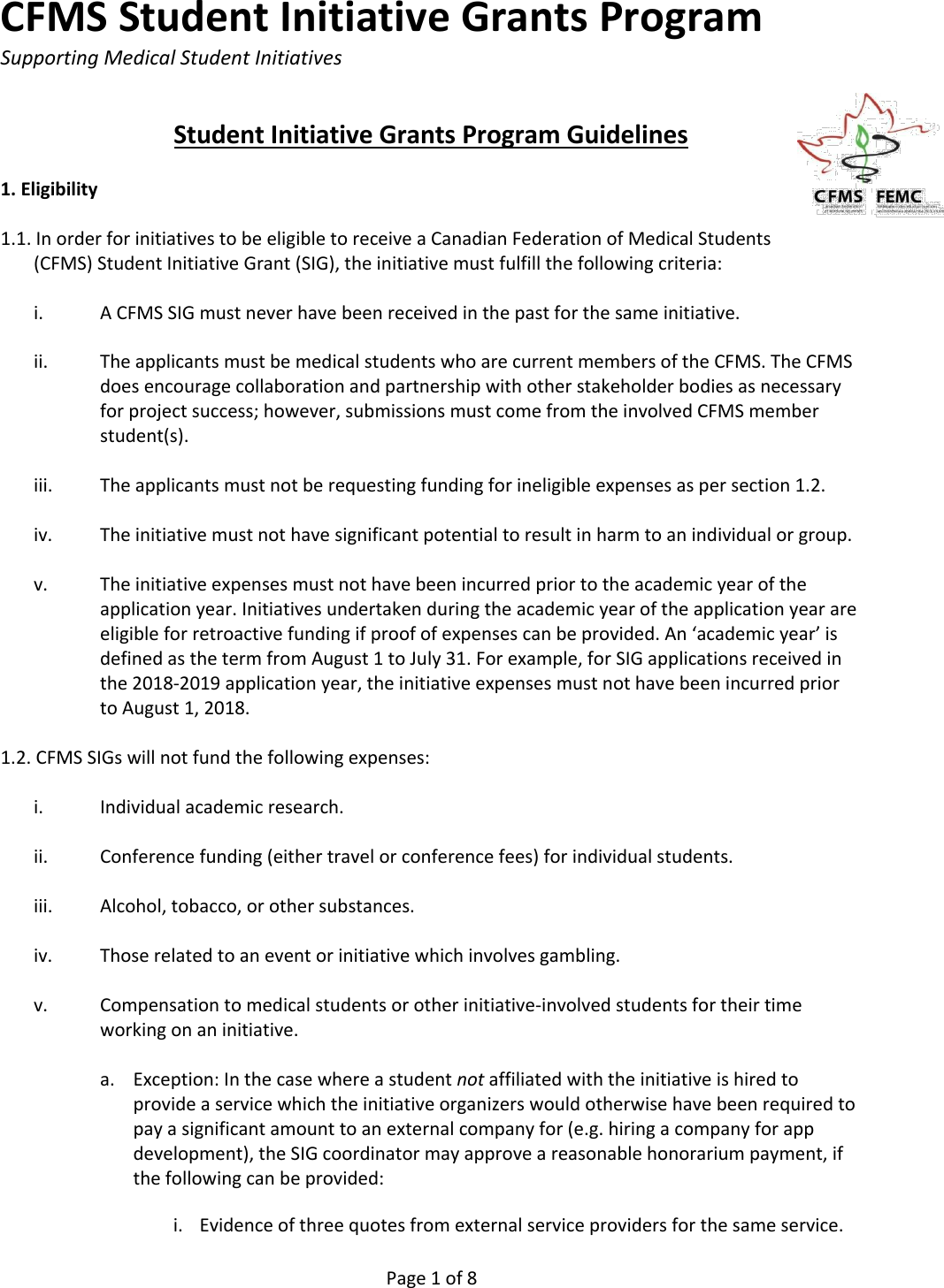 Page 1 of 8 - SIG Program Guide 18-19