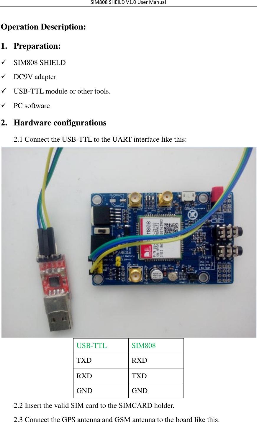 Page 3 of 12 - SIM808 GPS GSM Manual