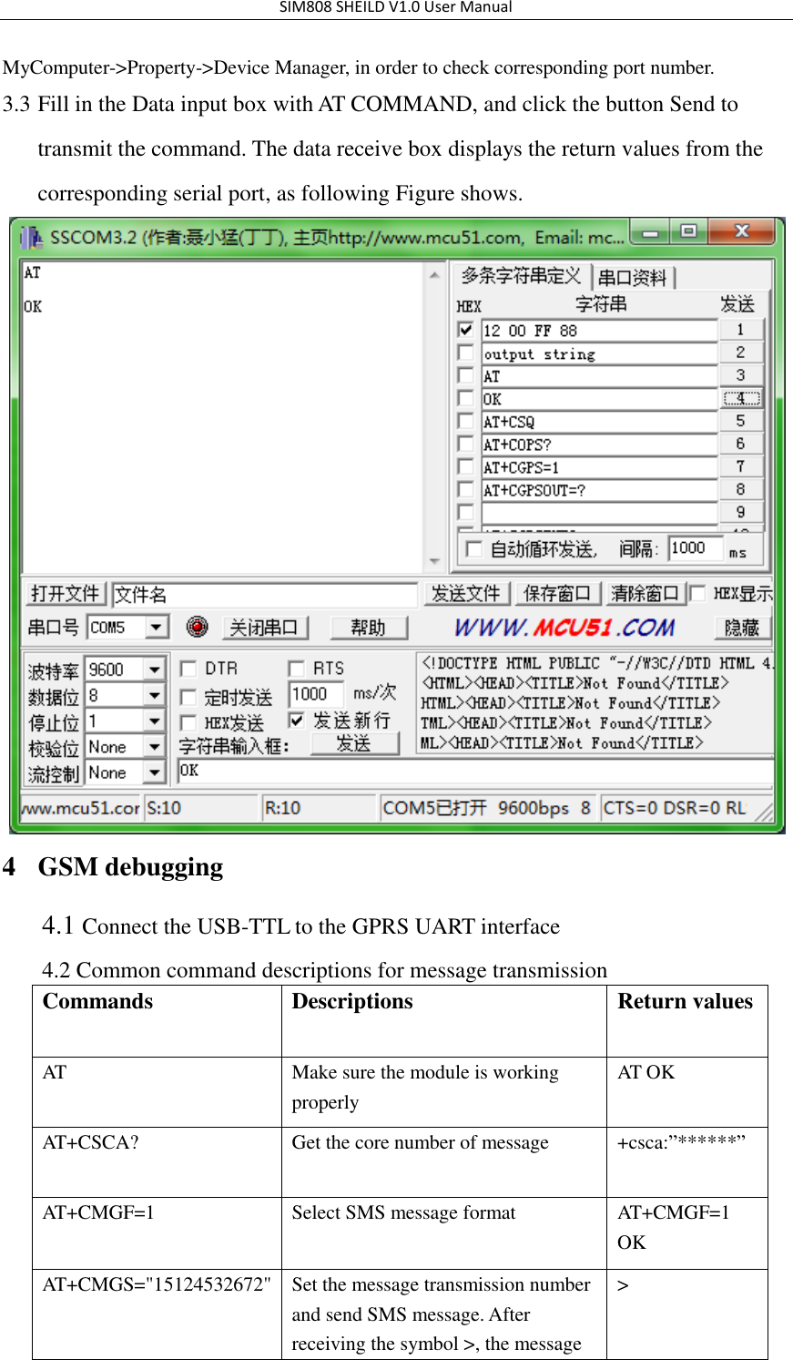 Page 6 of 12 - SIM808 GPS GSM Manual