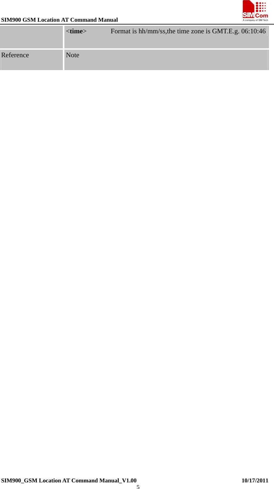 Page 6 of 8 - SIM900 GSM Location AT Command Manual V1.00