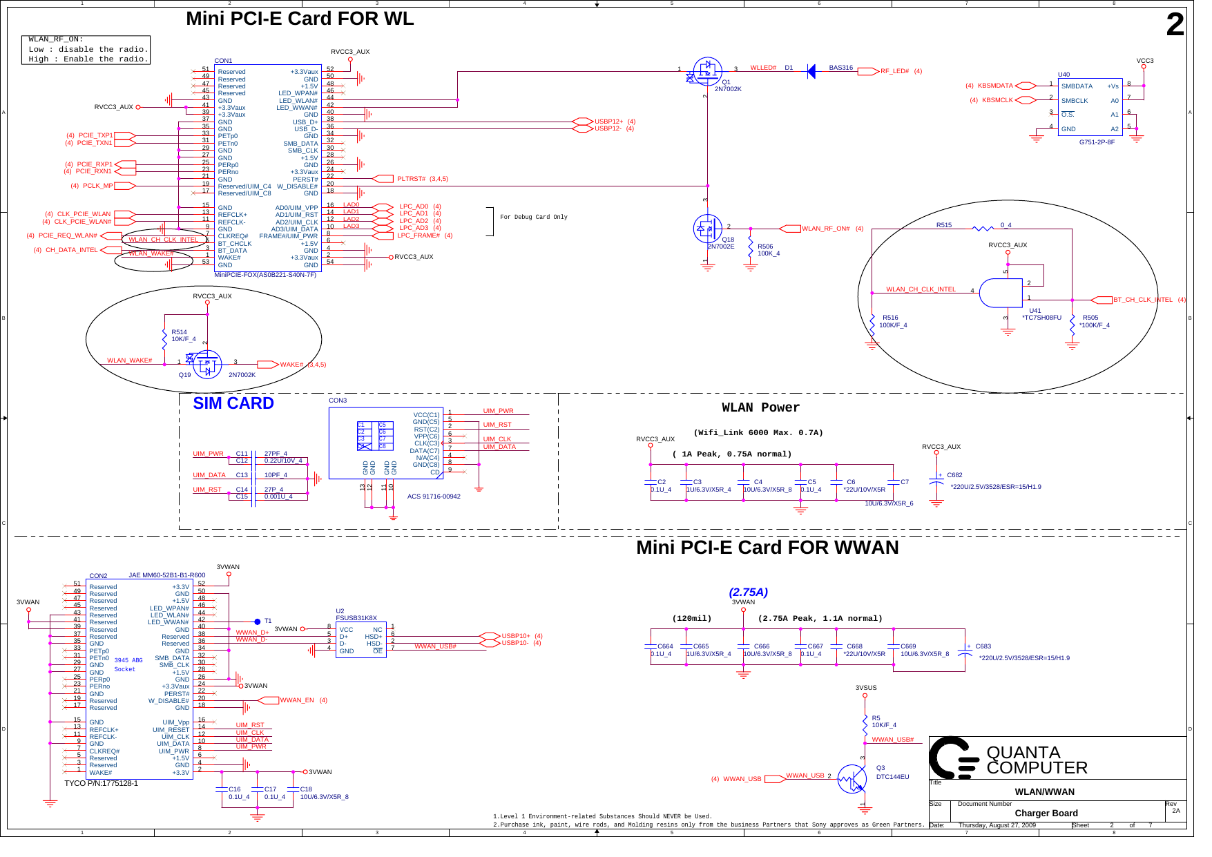 Page 2 of 7 - GD3-CB-ATHEROS-DVT-0827A SONY MBX -216 -QUANTA GD3 A - REV 1A 18.08.2009