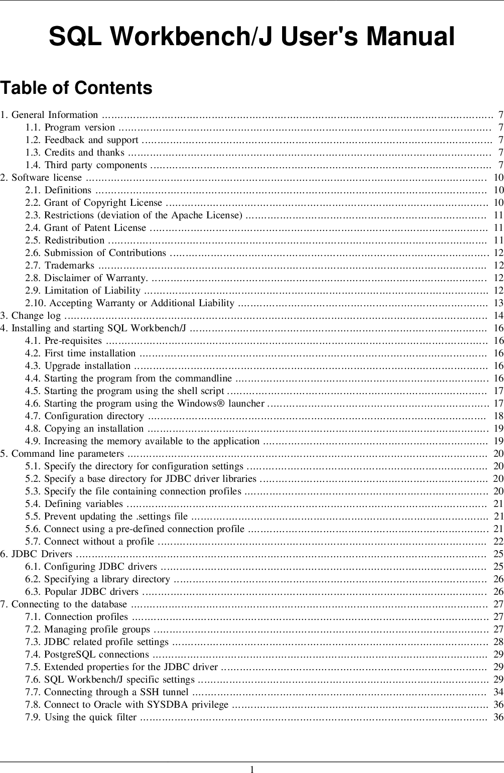 SQL Workbench/J User's Manual SQLWorkbench