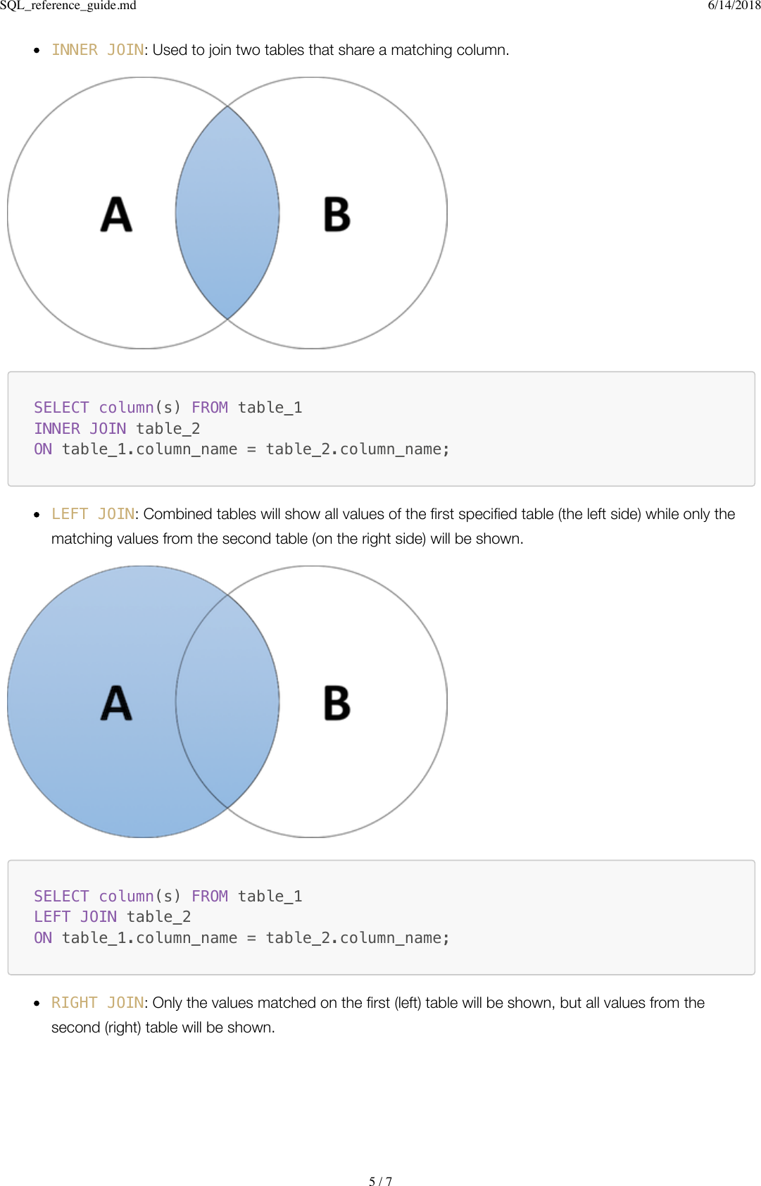 Page 5 of 7 - SQL Reference Guide