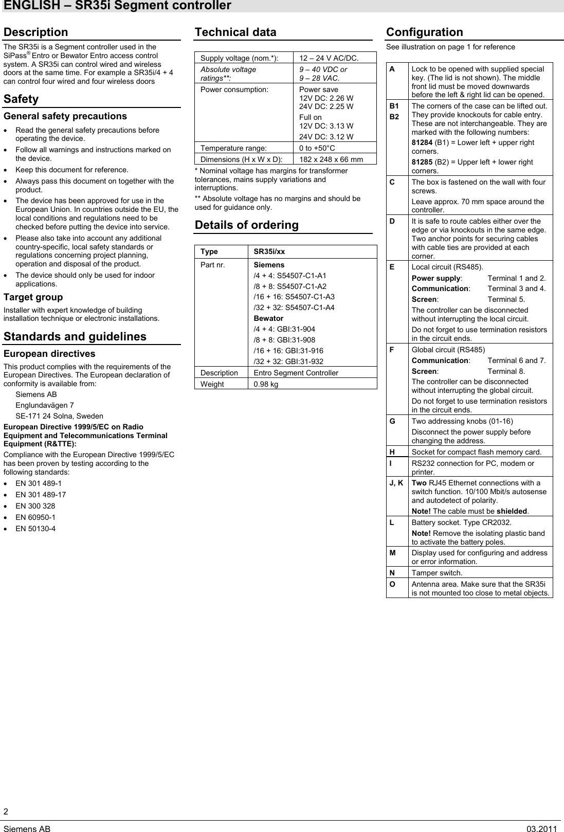 Page 2 of 8 - English SR35I