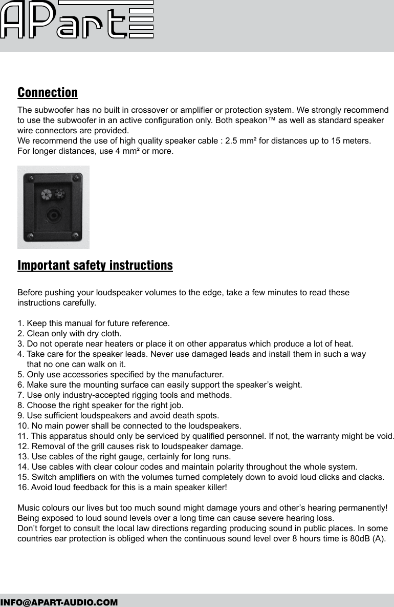 Page 3 of 4 - SUB2201-BL Manual