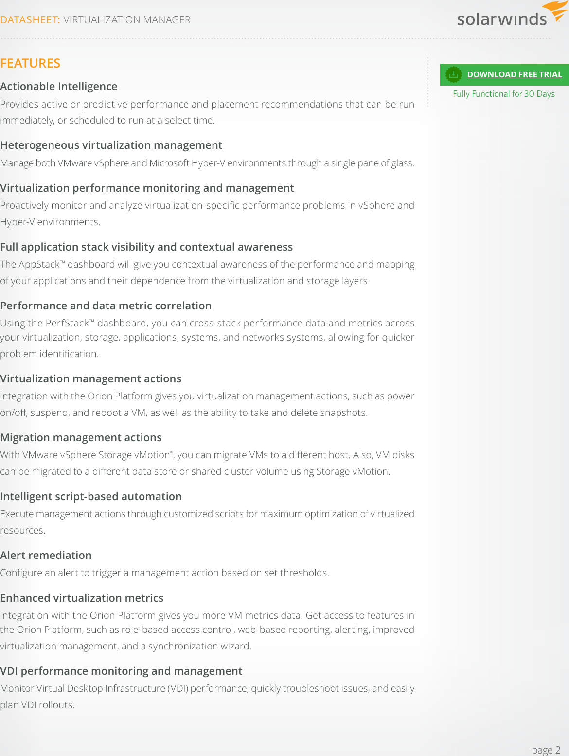 Page 2 of 5 - SW VMAN Datasheet