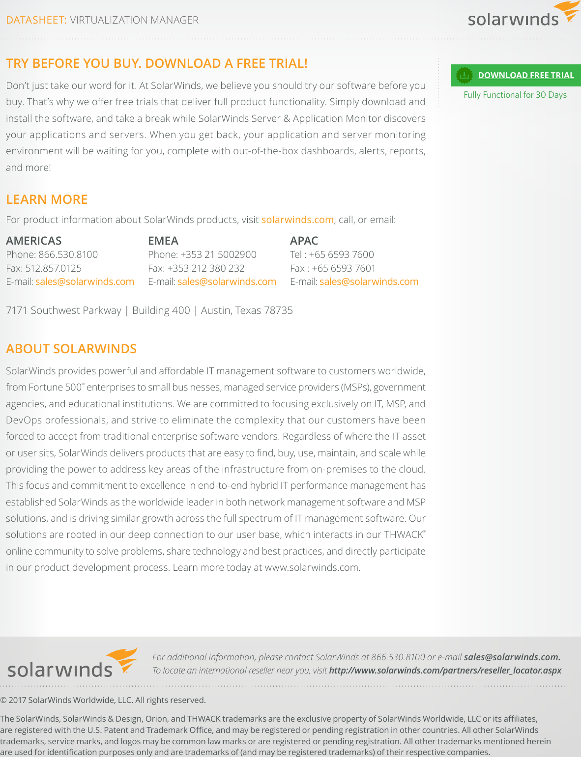 Page 5 of 5 - SW VMAN Datasheet